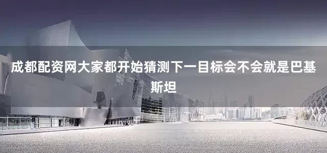 成都配资网大家都开始猜测下一目标会不会就是巴基斯坦
